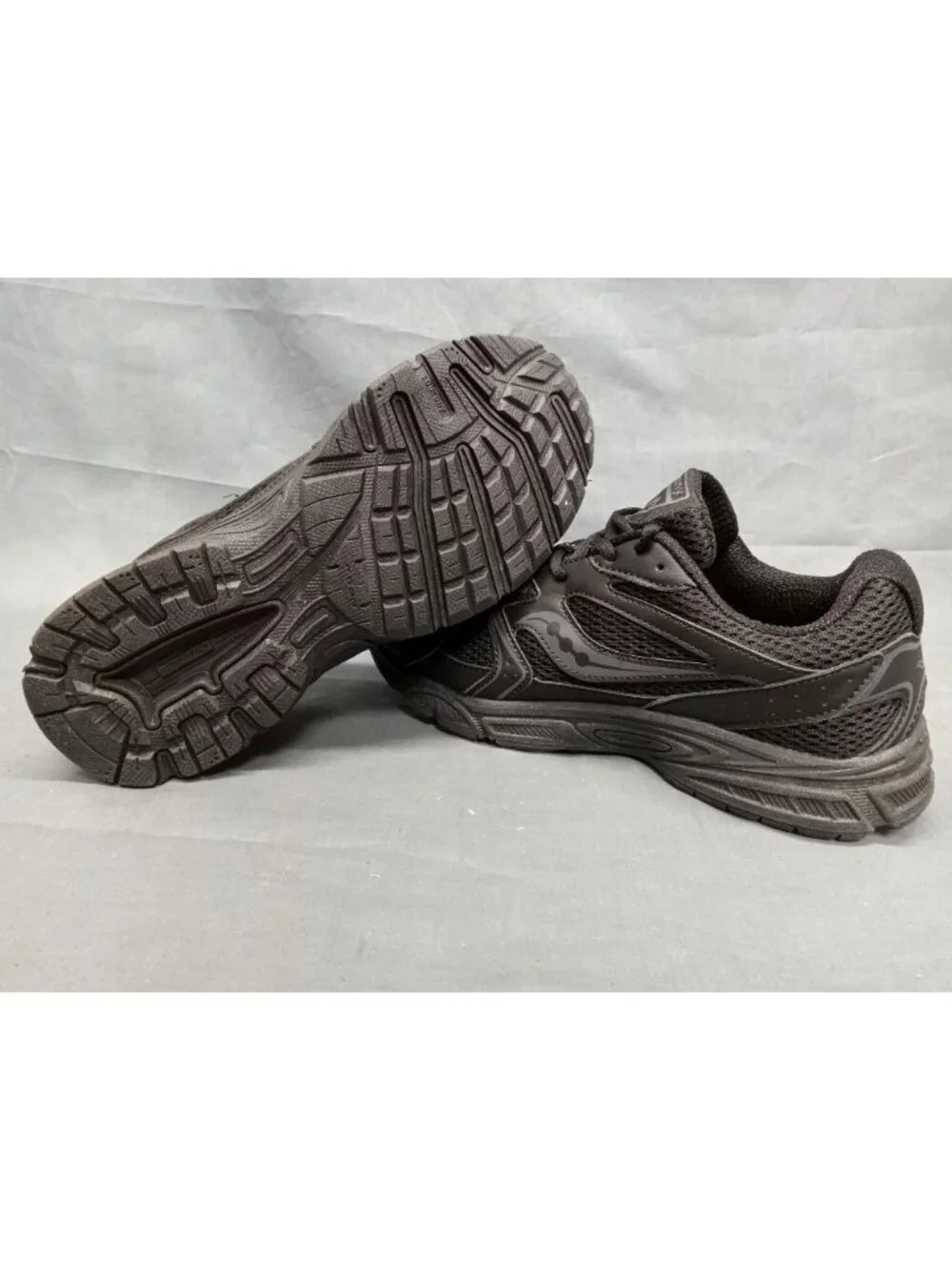 Saucony Ride Millennium Kidz (GS) Double Black Boys Size 7 NEW NO BOX!
